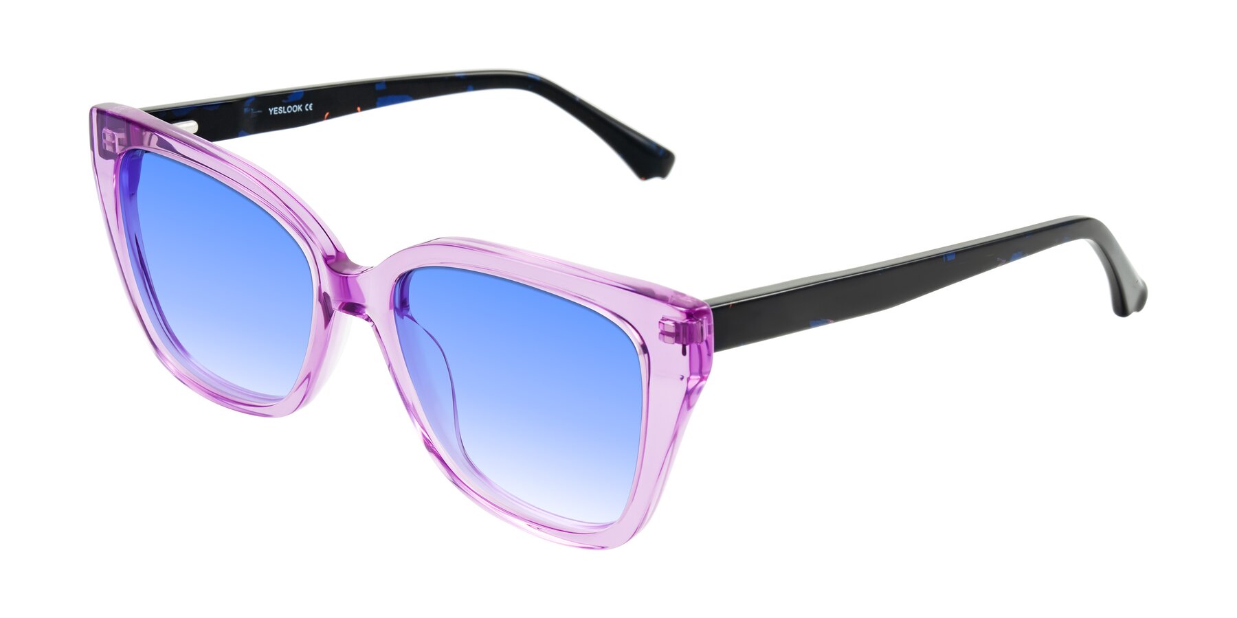 Angle of Kahlem in Violet with Blue Gradient Lenses