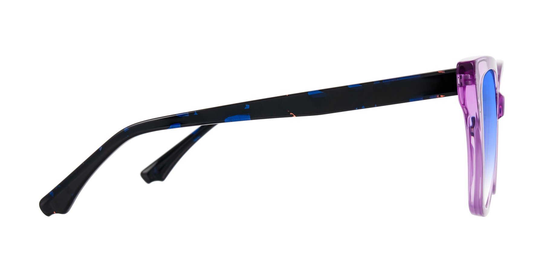 Side of Kahlem in Violet with Blue Gradient Lenses