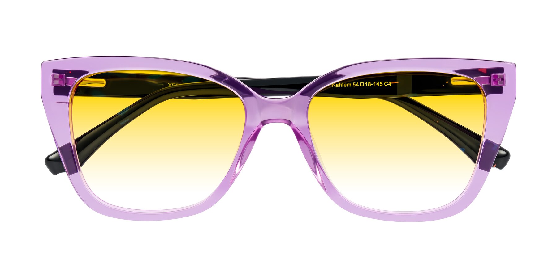 Folded Front of Kahlem in Violet with Yellow Gradient Lenses