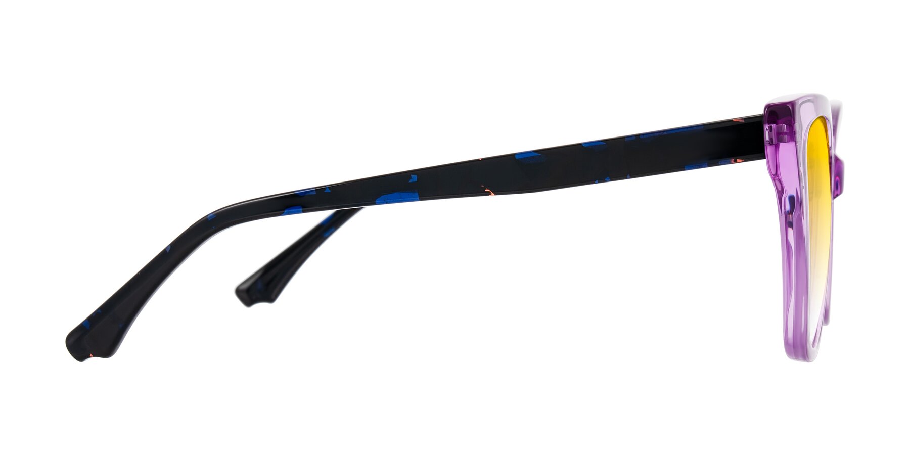 Side of Kahlem in Violet with Yellow Gradient Lenses