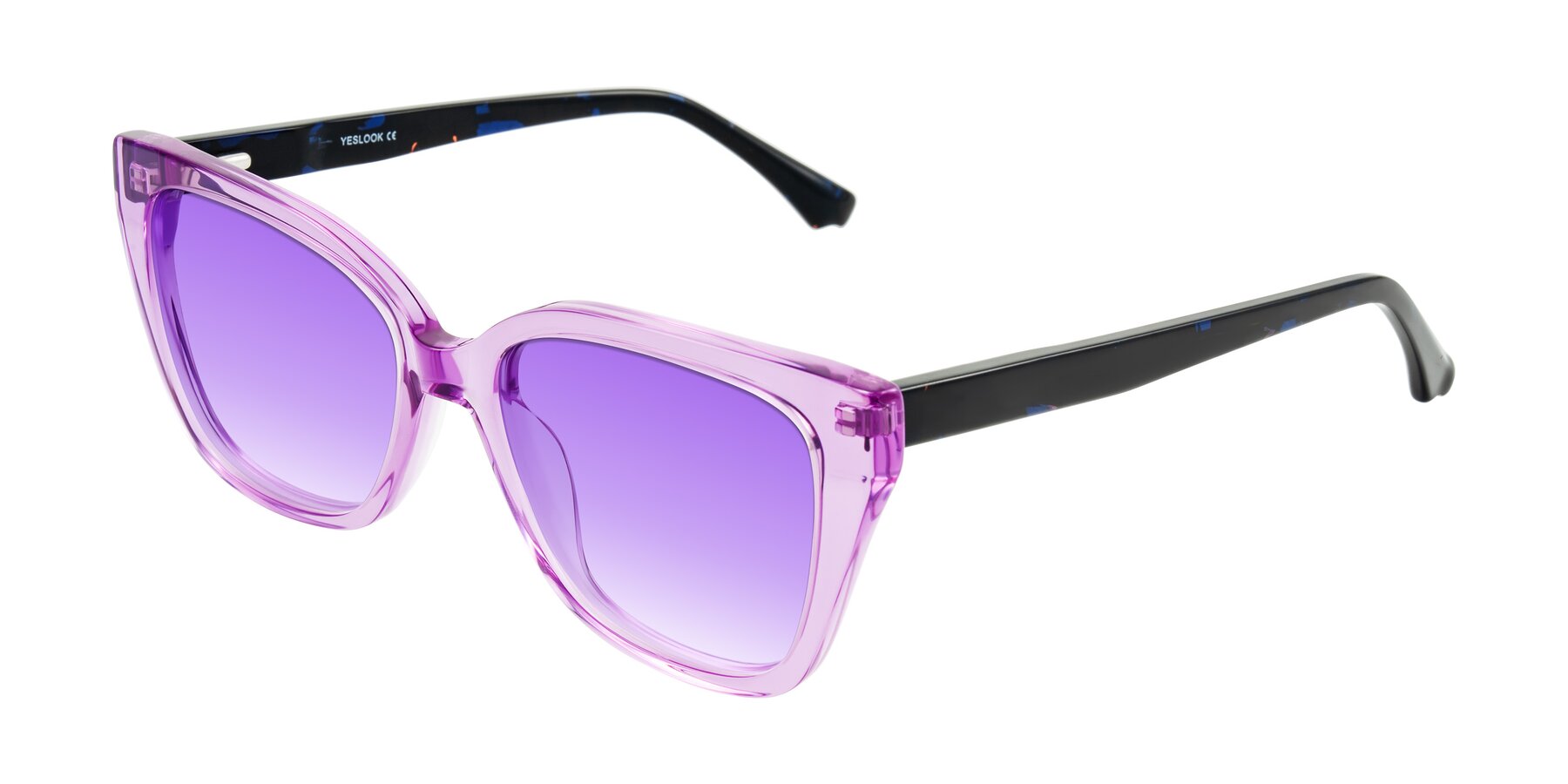 Angle of Kahlem in Violet with Purple Gradient Lenses