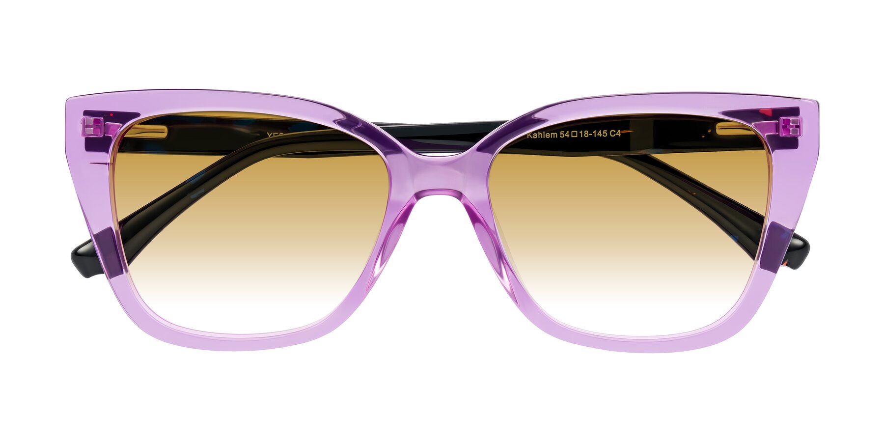 Folded Front of Kahlem in Violet with Champagne Gradient Lenses