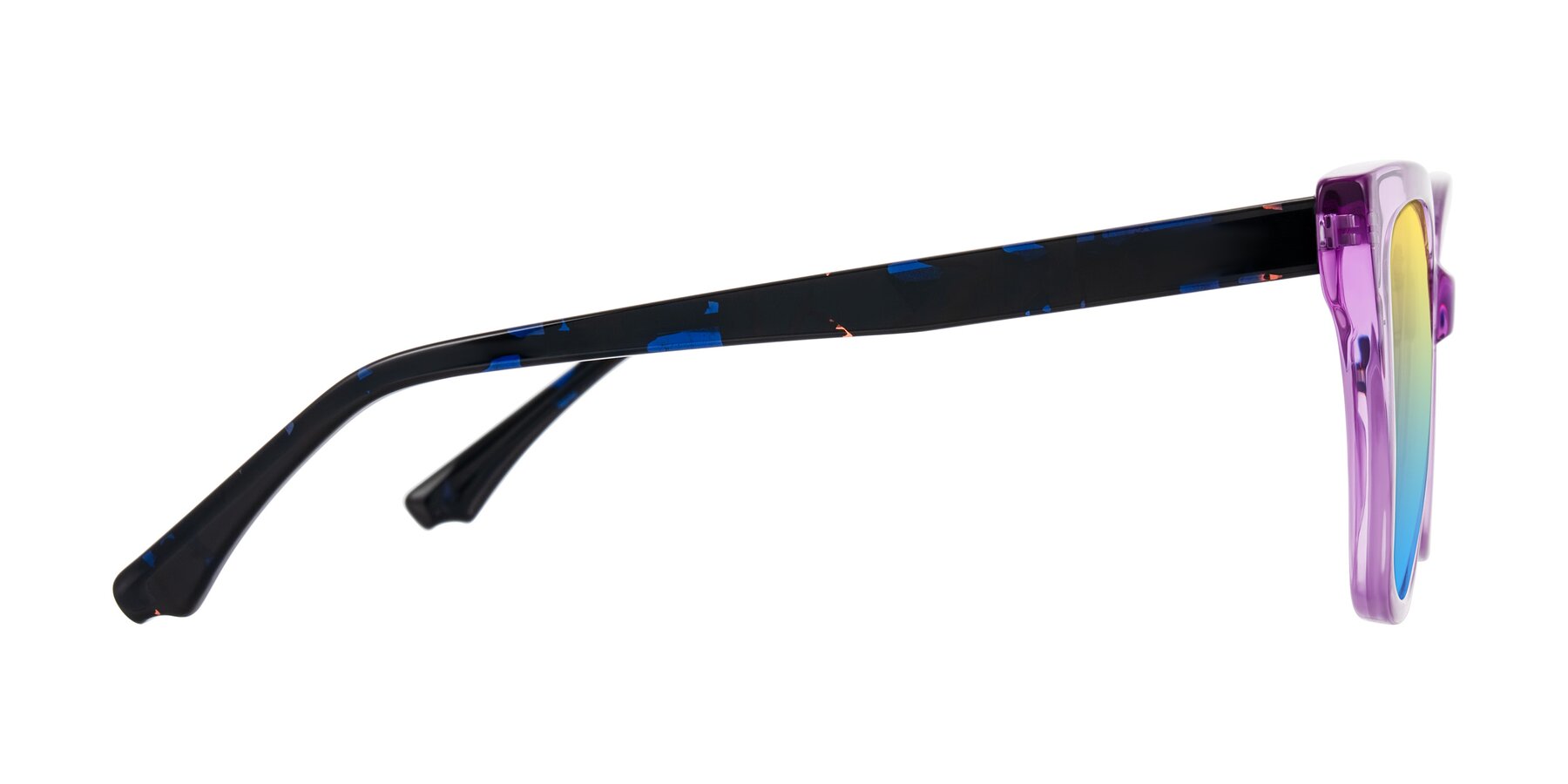 Side of Kahlem in Violet with Yellow / Blue Gradient Lenses