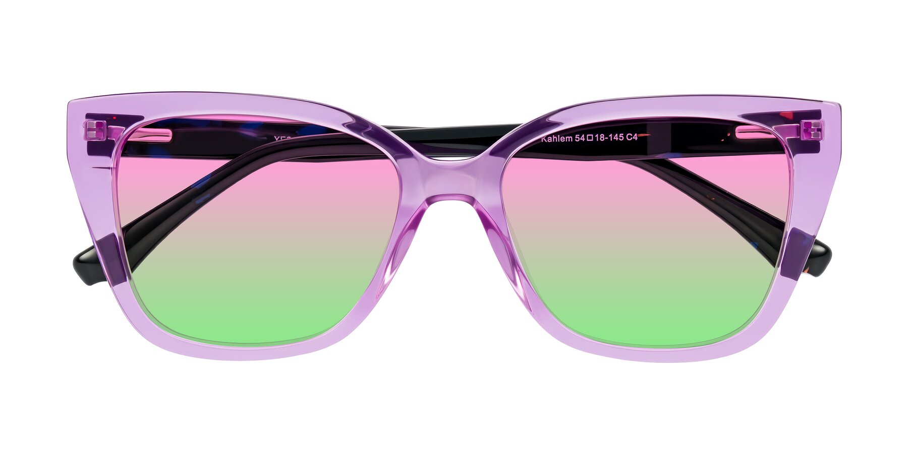 Folded Front of Kahlem in Violet with Pink / Green Gradient Lenses