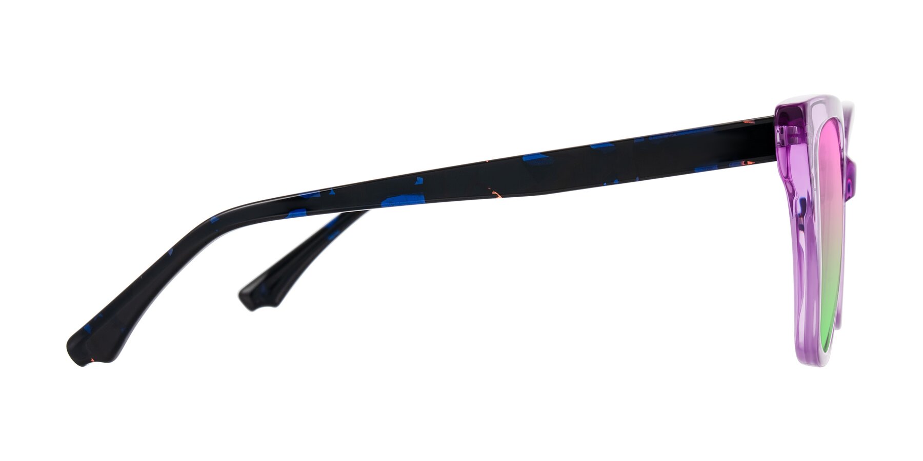 Side of Kahlem in Violet with Pink / Green Gradient Lenses