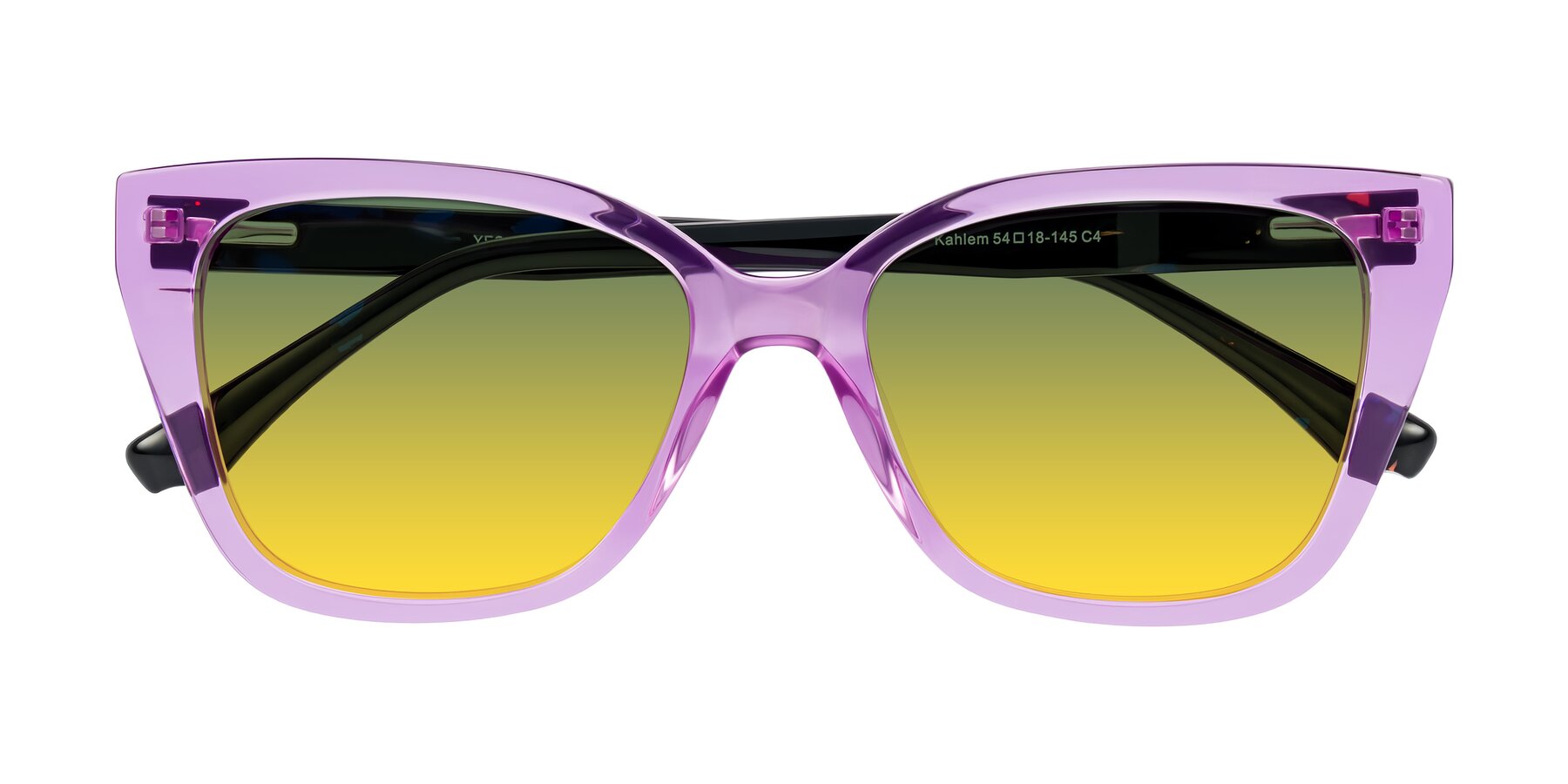 Folded Front of Kahlem in Violet with Green / Yellow Gradient Lenses