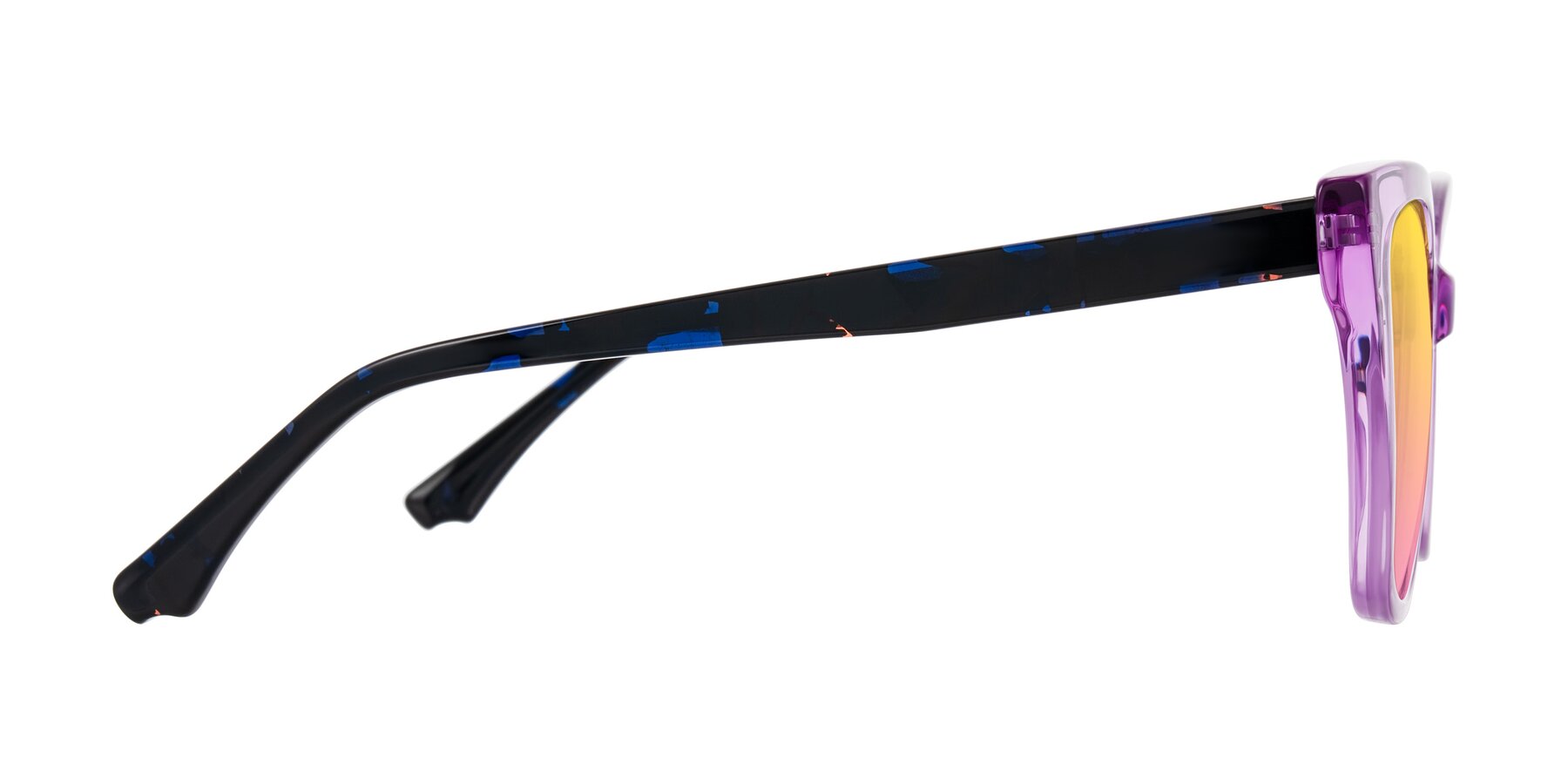 Side of Kahlem in Violet with Yellow / Pink Gradient Lenses