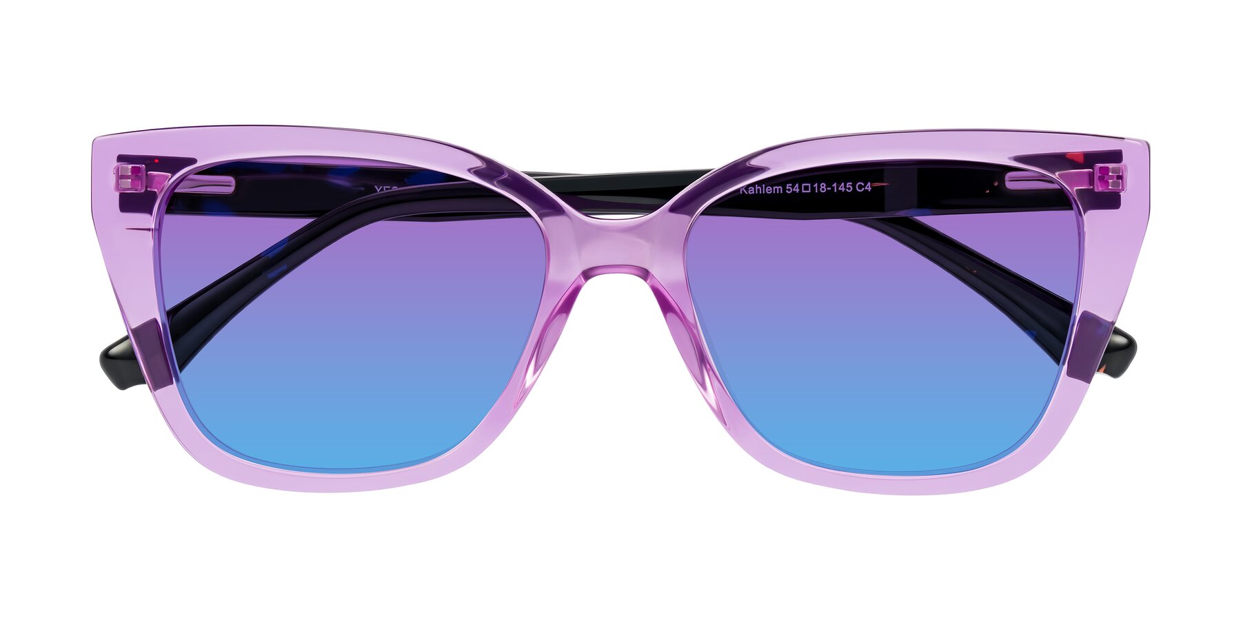 Folded Front of Kahlem in Violet with Purple / Blue Gradient Lenses