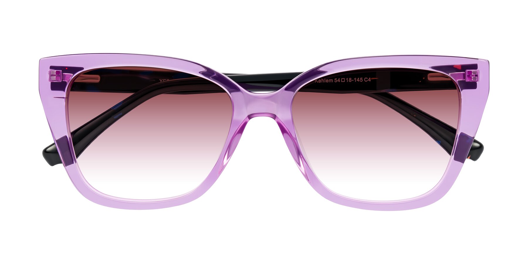 Folded Front of Kahlem in Violet with Garnet Gradient Lenses