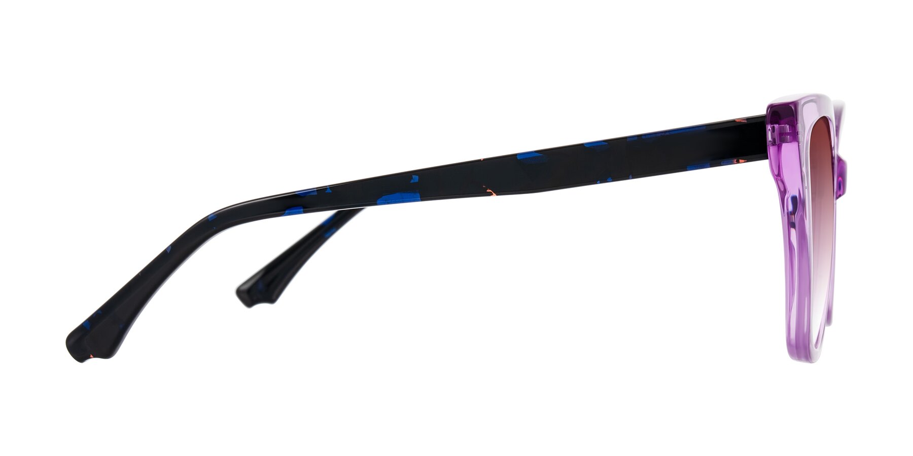 Side of Kahlem in Violet with Garnet Gradient Lenses