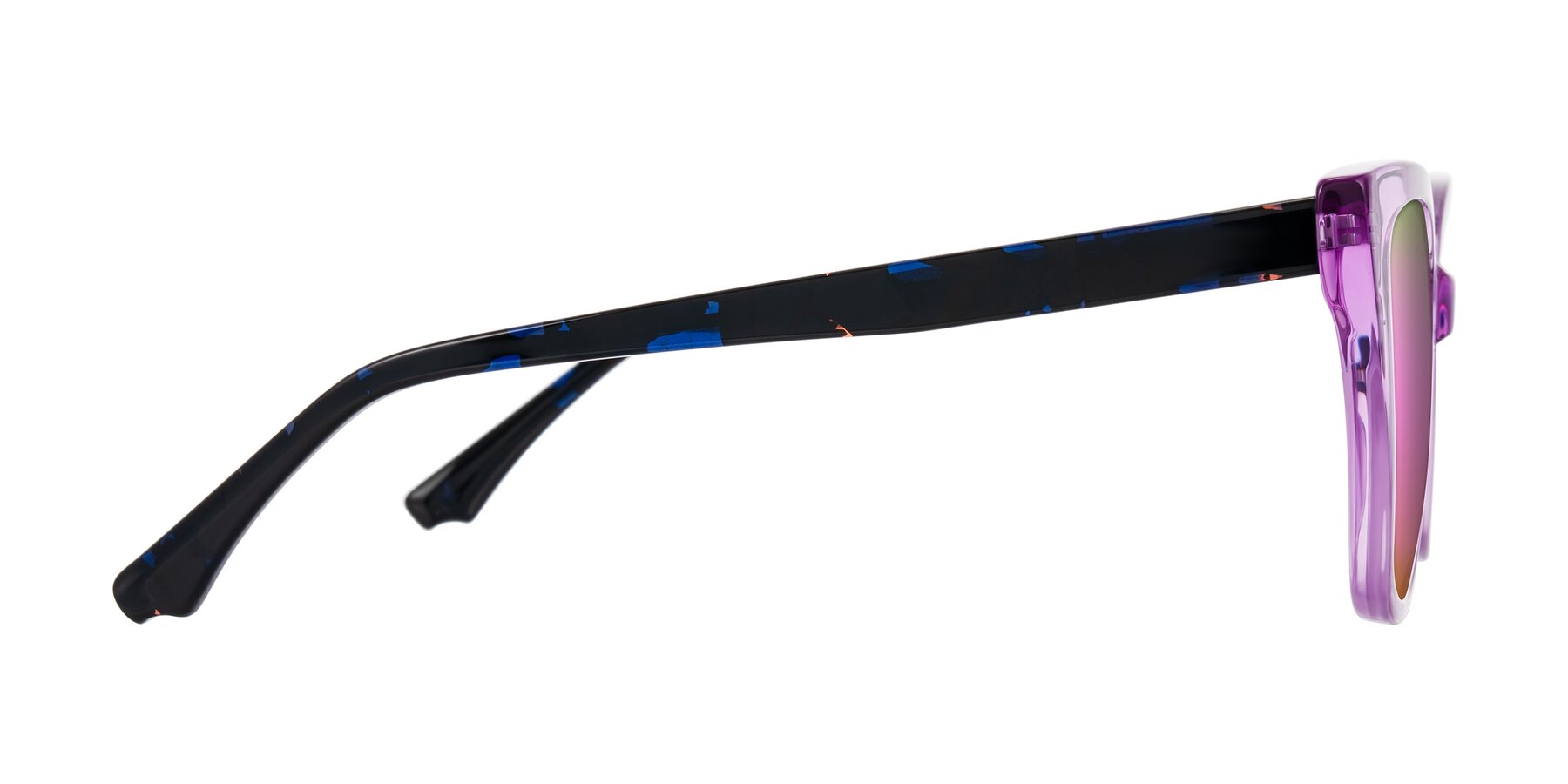 Side of Kahlem in Violet with Pink Mirrored Lenses