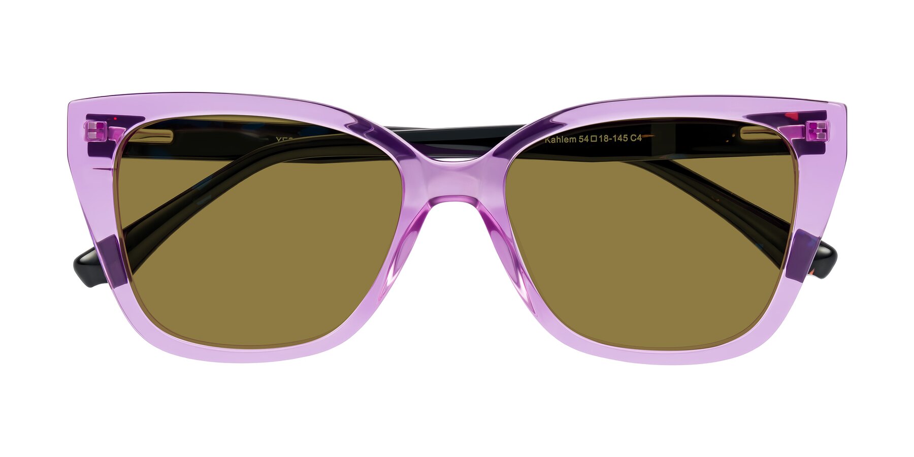 Folded Front of Kahlem in Violet with Brown Polarized Lenses