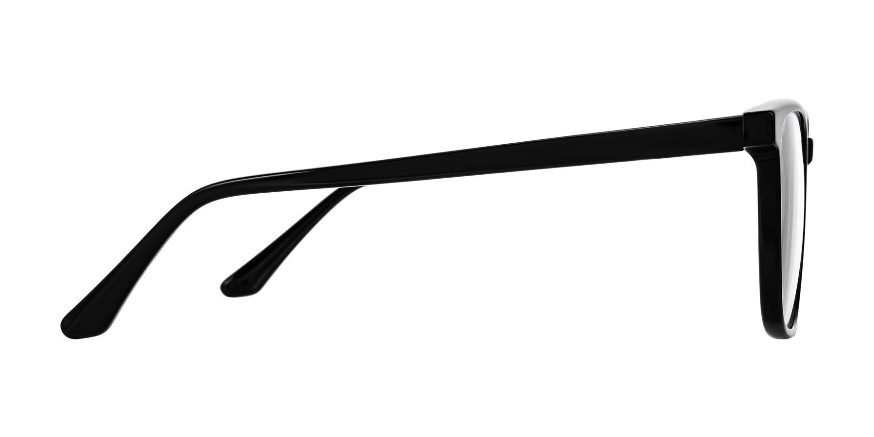 Side of Murillo in Black with Clear Eyeglass Lenses
