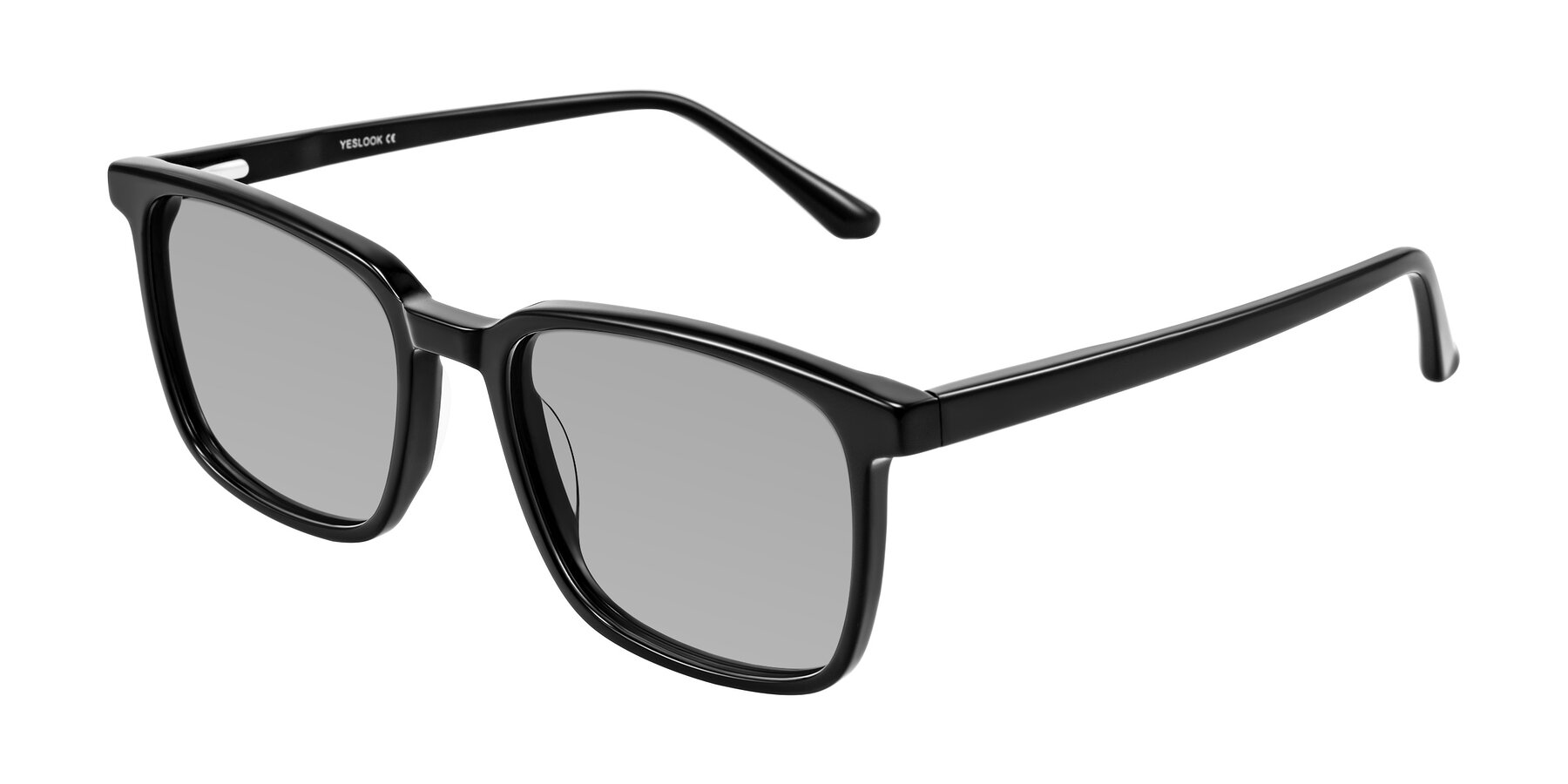 Angle of Murillo in Black with Light Gray Tinted Lenses