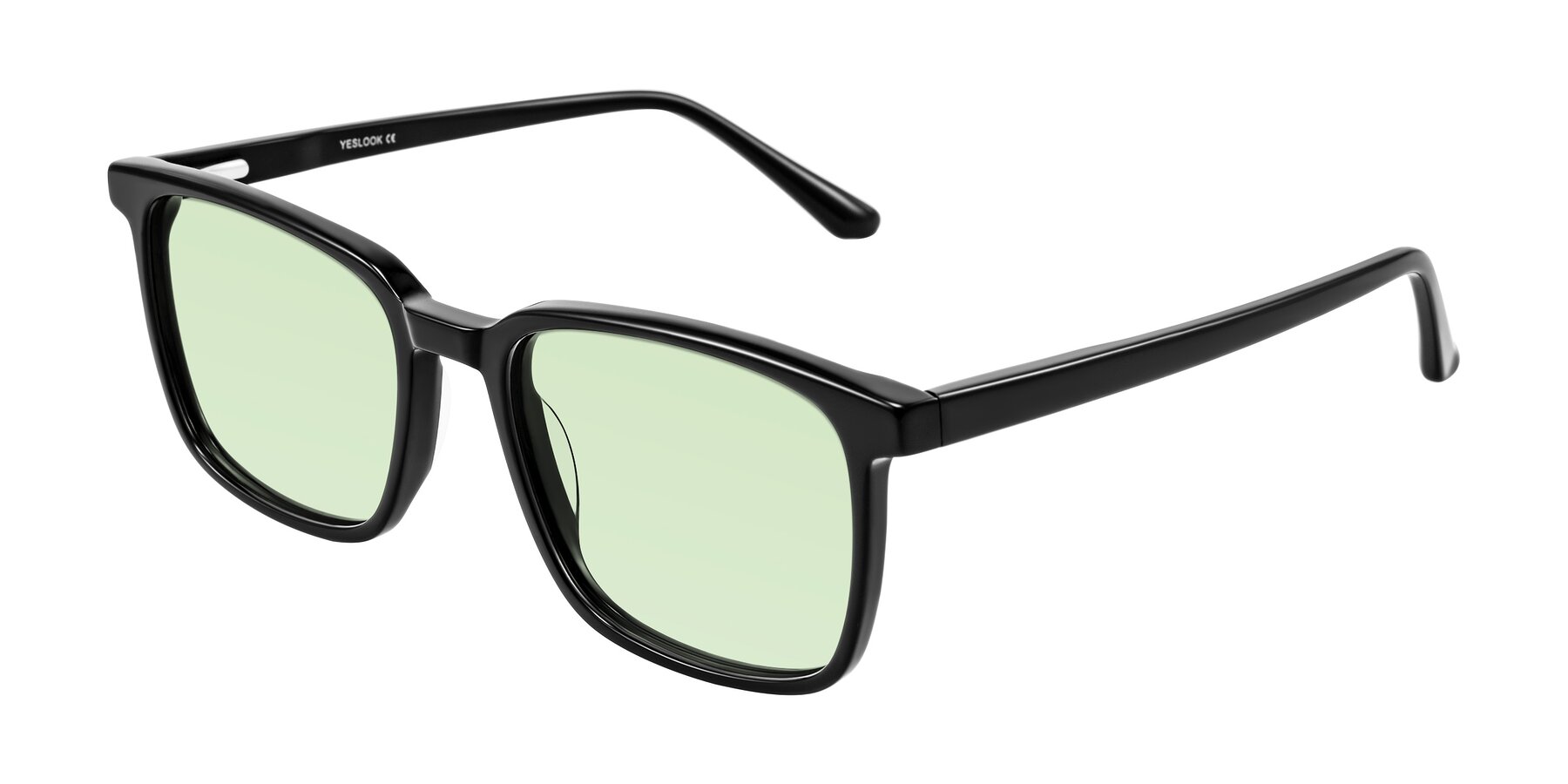 Angle of Murillo in Black with Light Green Tinted Lenses