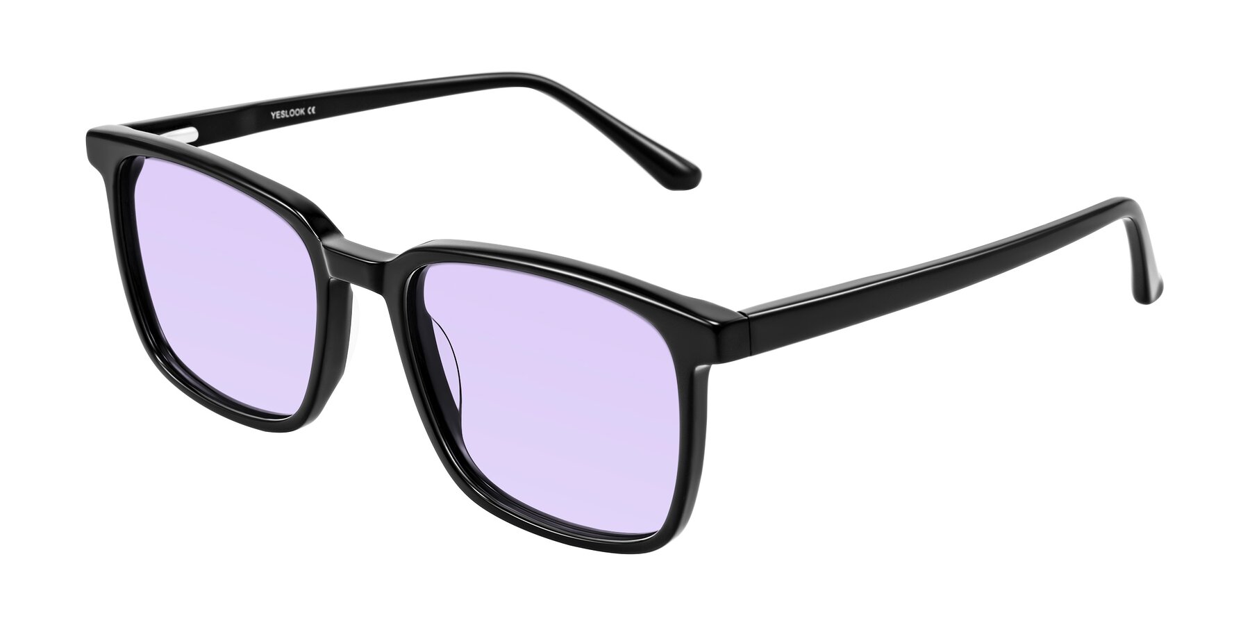 Angle of Murillo in Black with Light Purple Tinted Lenses
