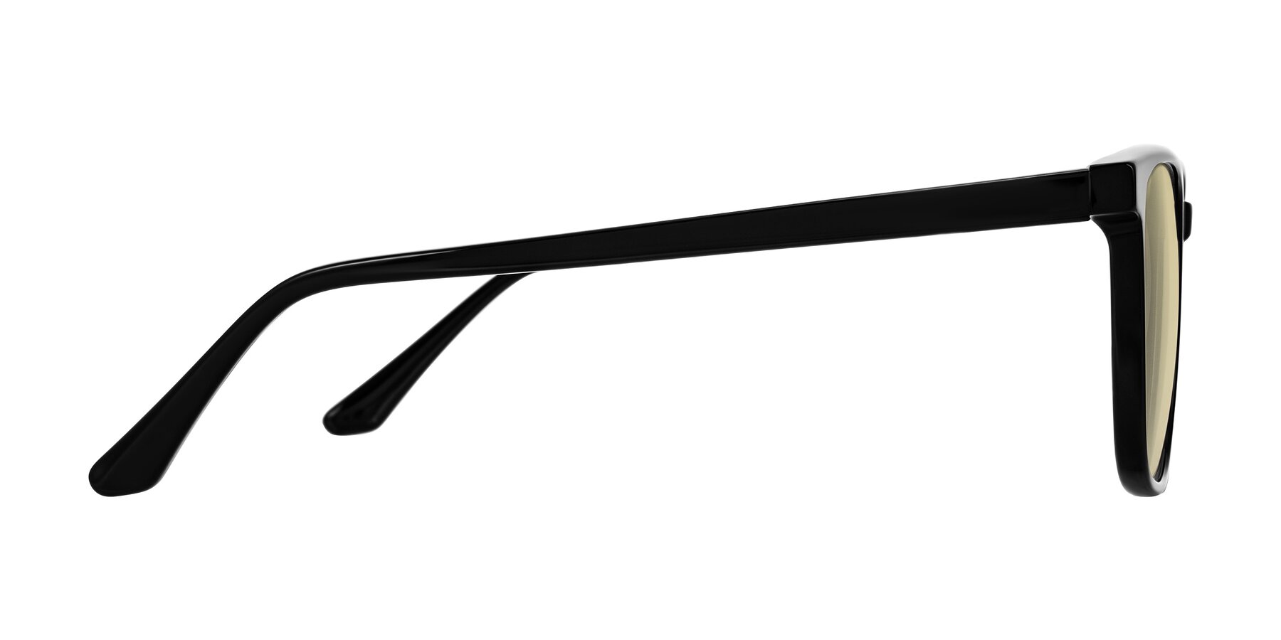 Side of Murillo in Black with Light Champagne Tinted Lenses