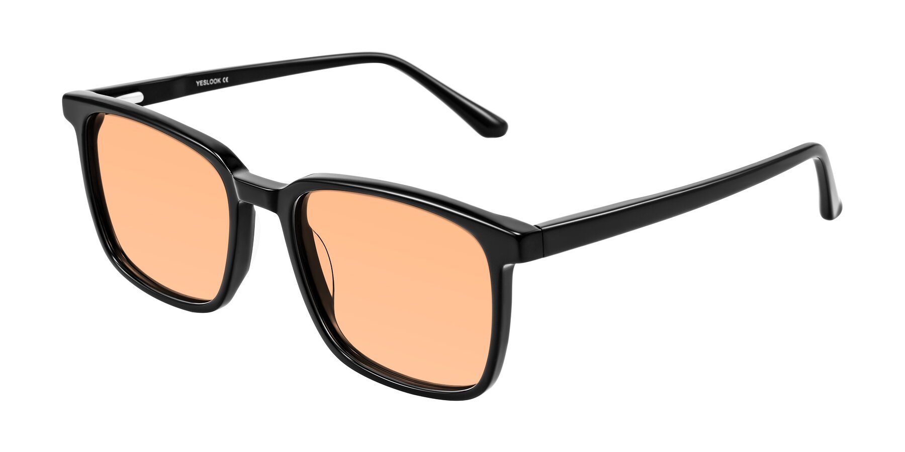 Angle of Murillo in Black with Light Orange Tinted Lenses