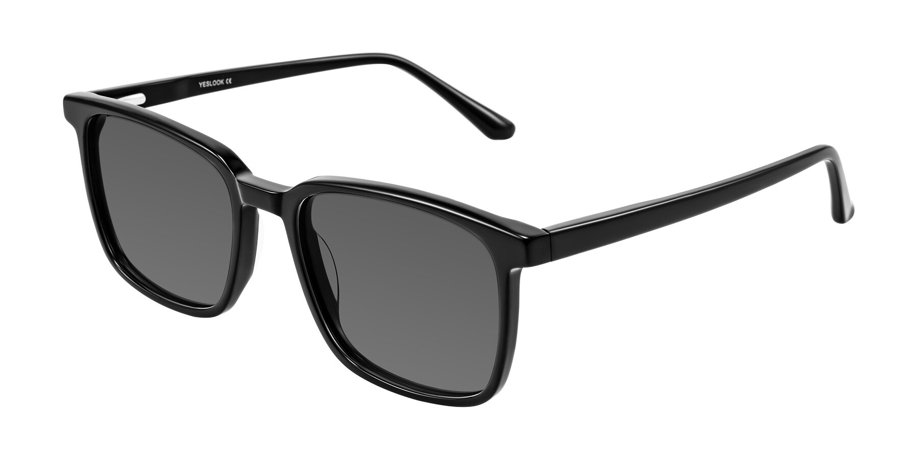 Angle of Murillo in Black with Medium Gray Tinted Lenses