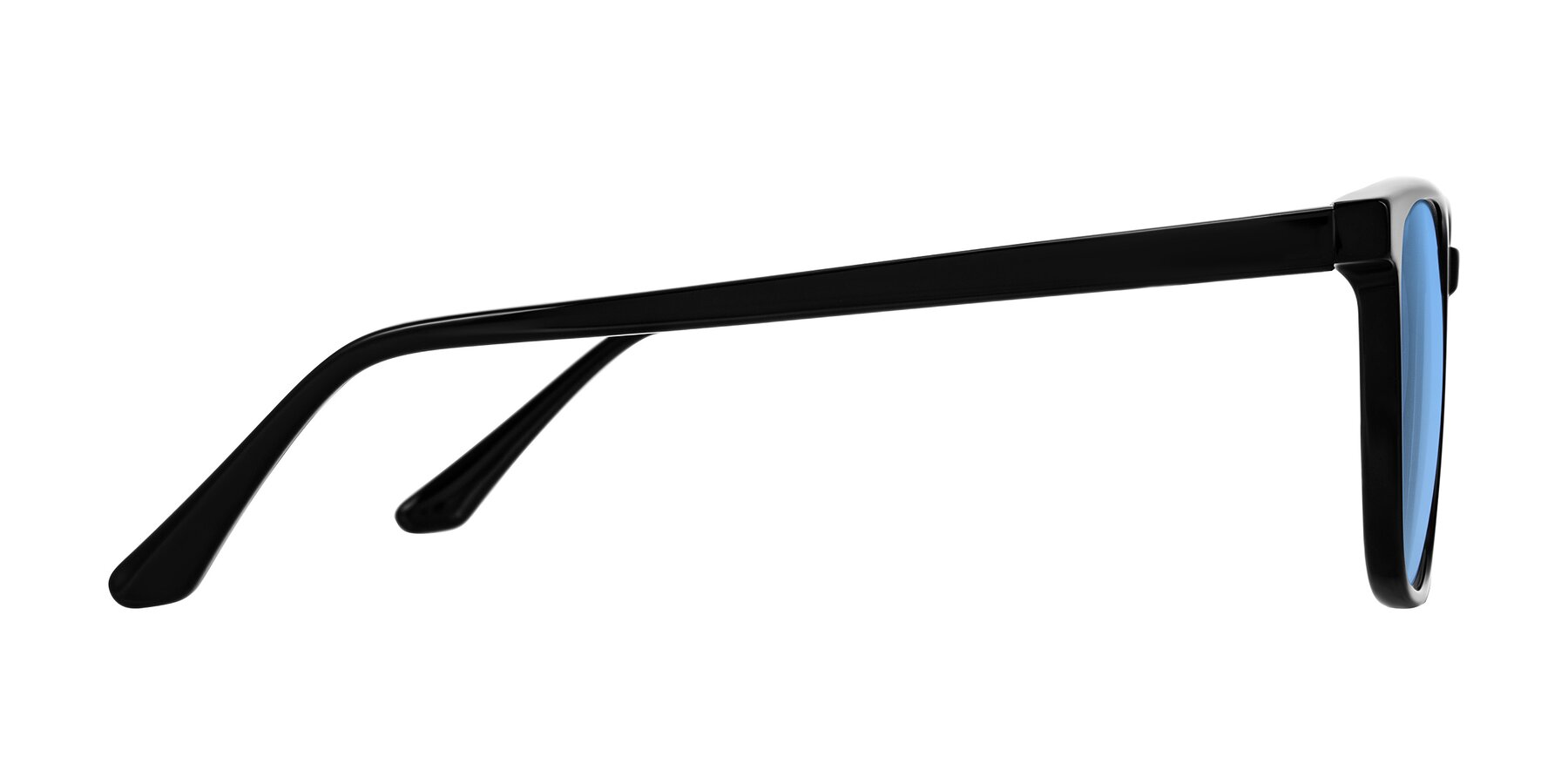 Side of Murillo in Black with Medium Blue Tinted Lenses