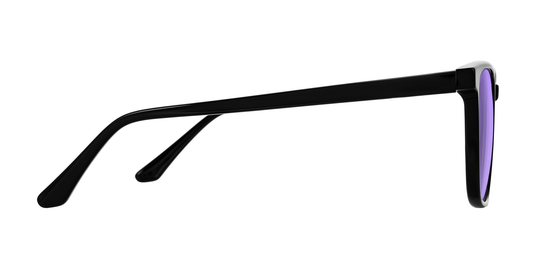 Side of Murillo in Black with Medium Purple Tinted Lenses