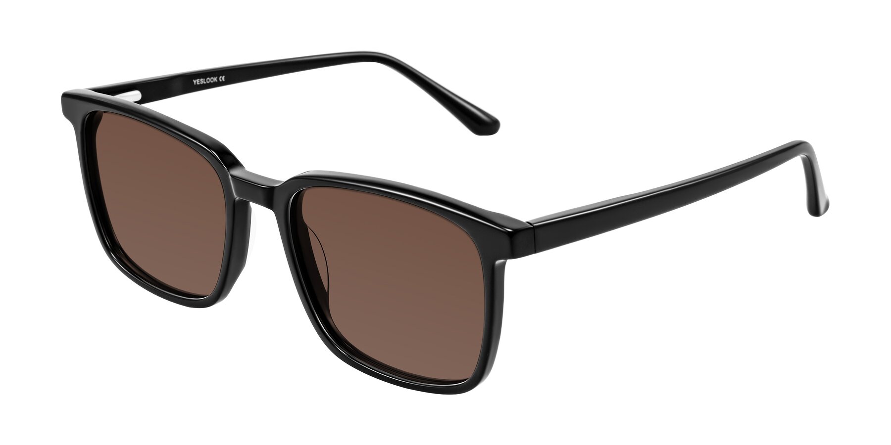 Angle of Murillo in Black with Brown Tinted Lenses