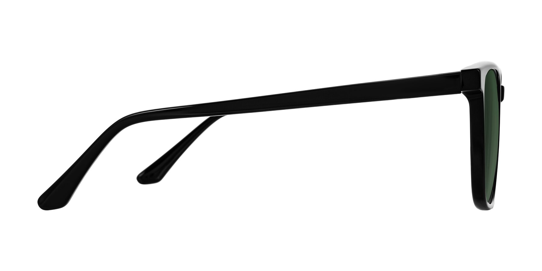 Side of Murillo in Black with Green Tinted Lenses