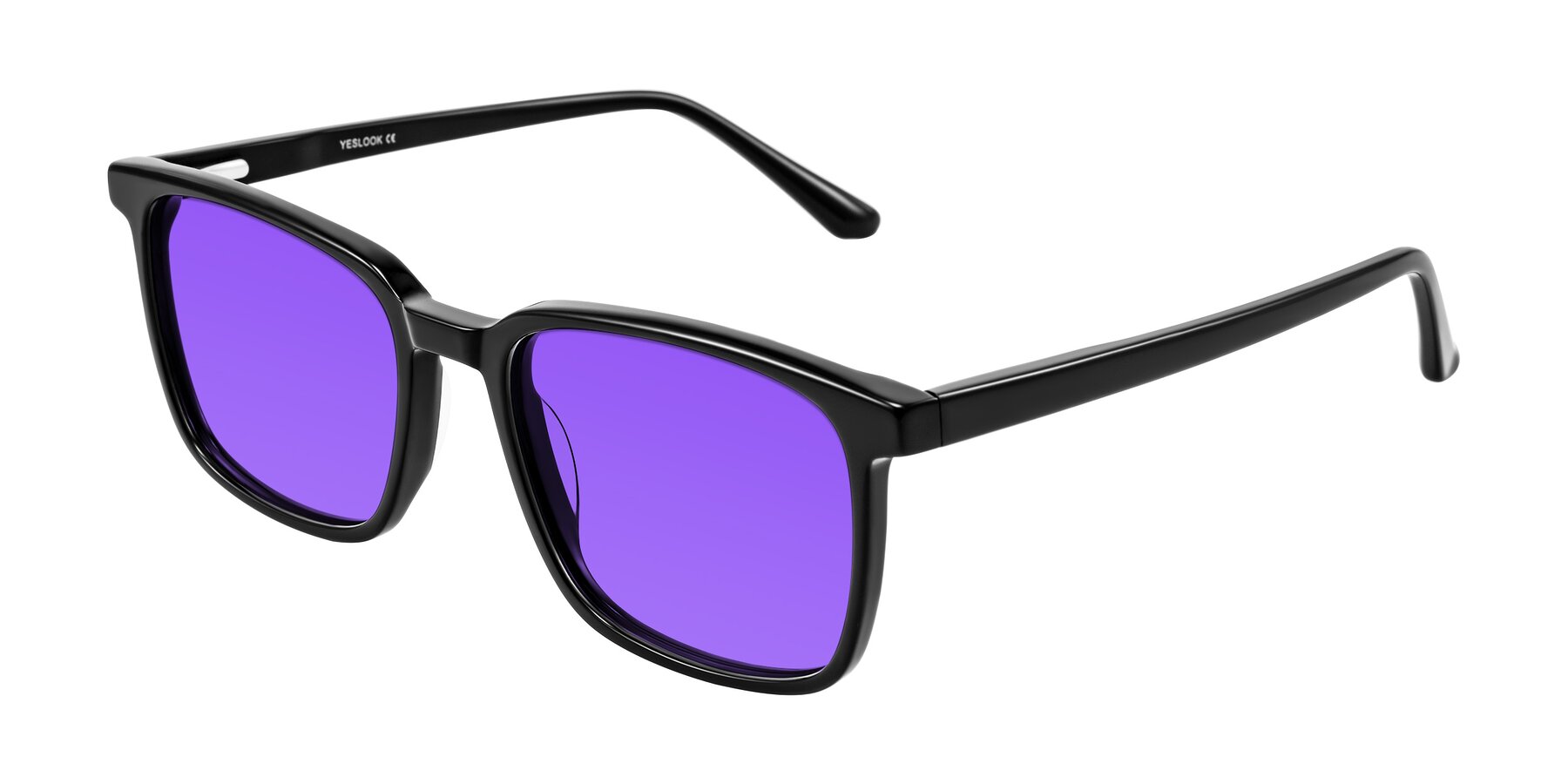 Angle of Murillo in Black with Purple Tinted Lenses