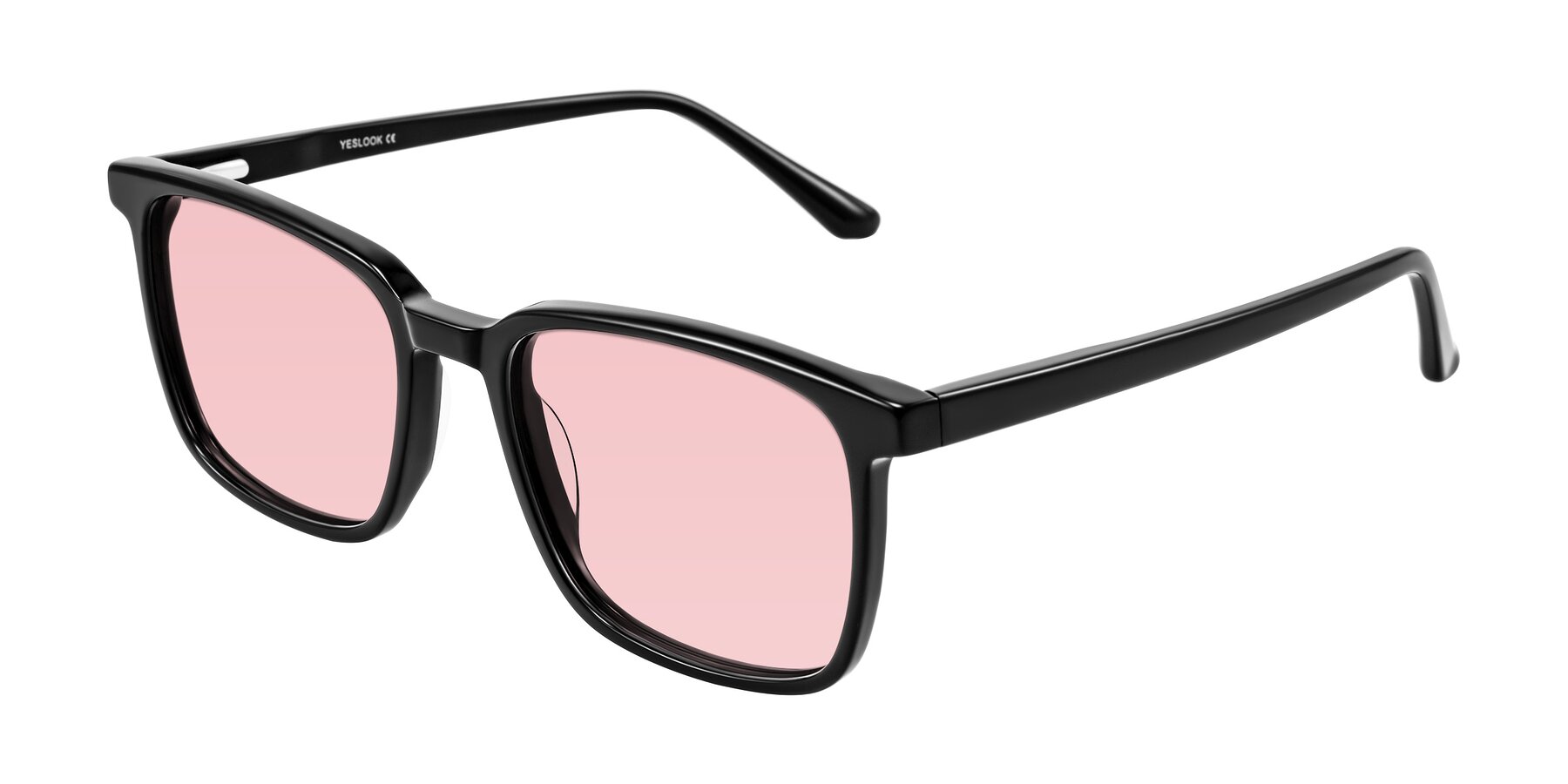 Angle of Murillo in Black with Light Garnet Tinted Lenses