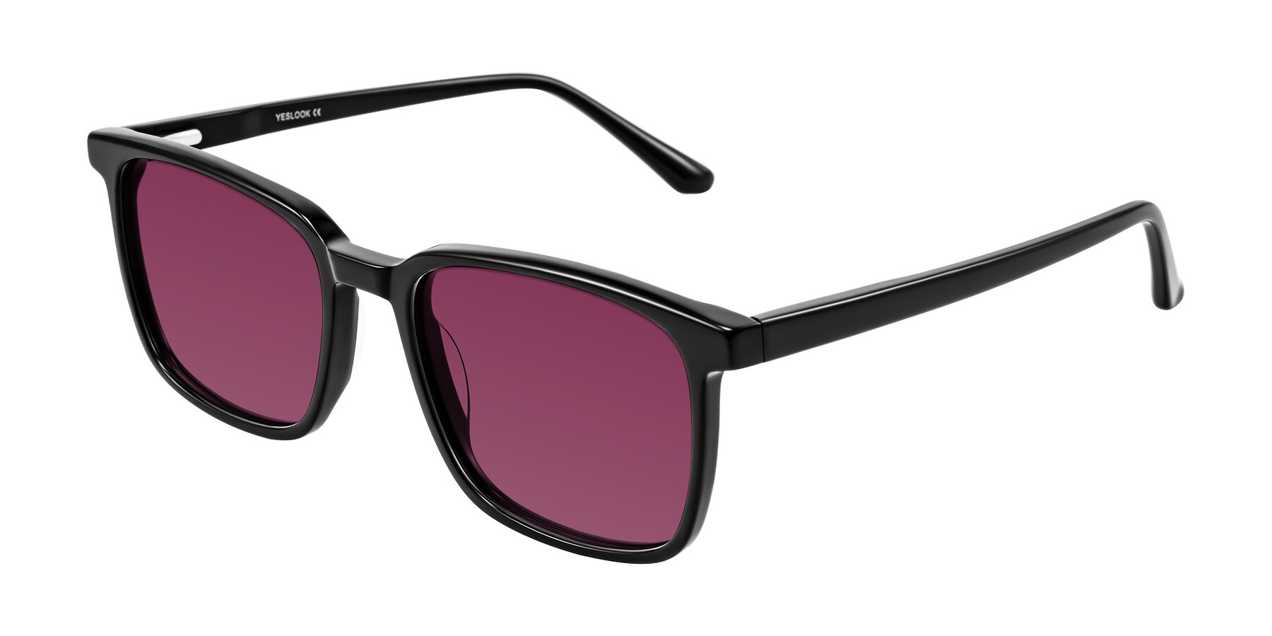 Angle of Murillo in Black with Wine Tinted Lenses
