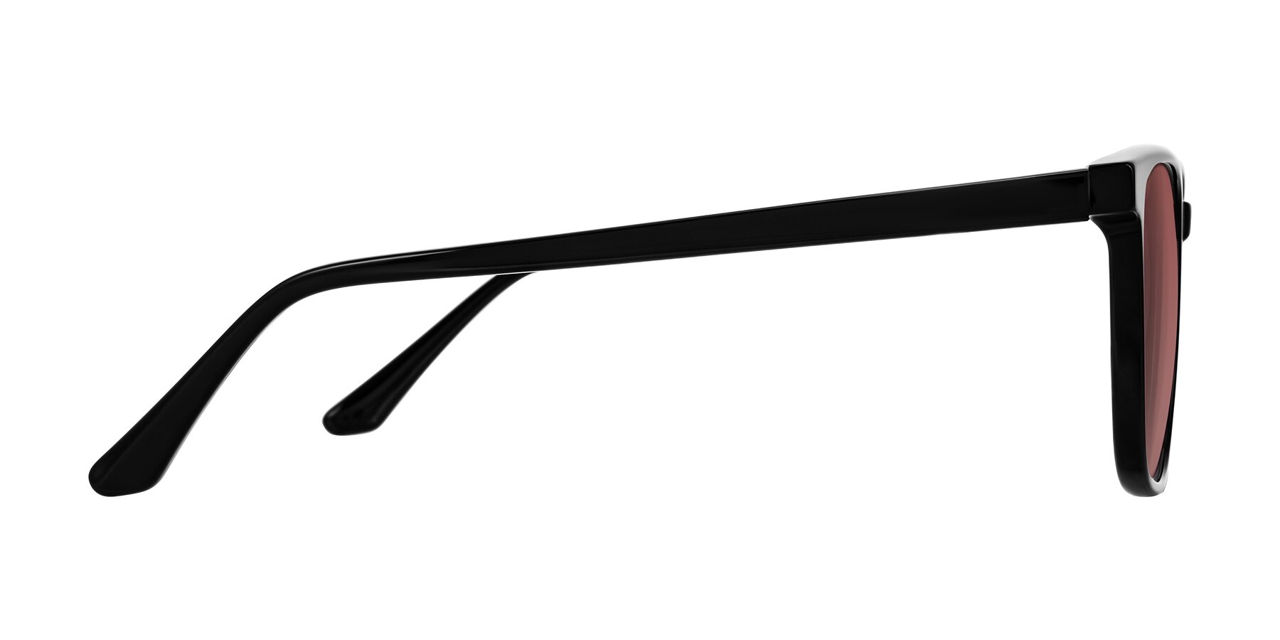 Side of Murillo in Black with Garnet Tinted Lenses