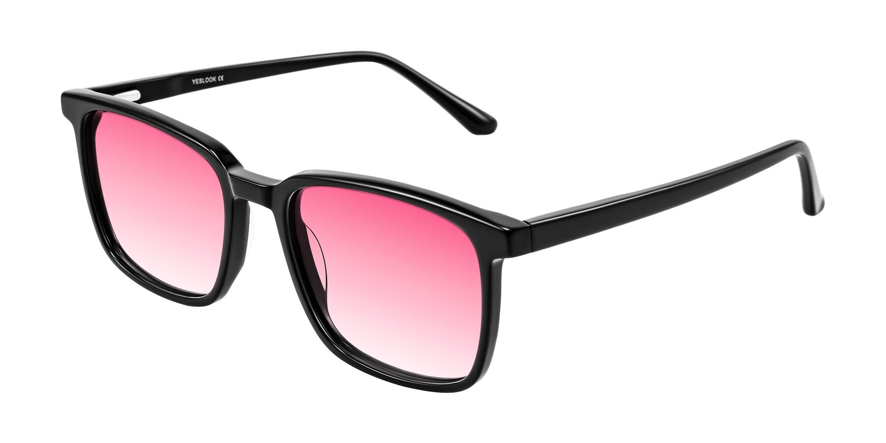 Angle of Murillo in Black with Pink Gradient Lenses
