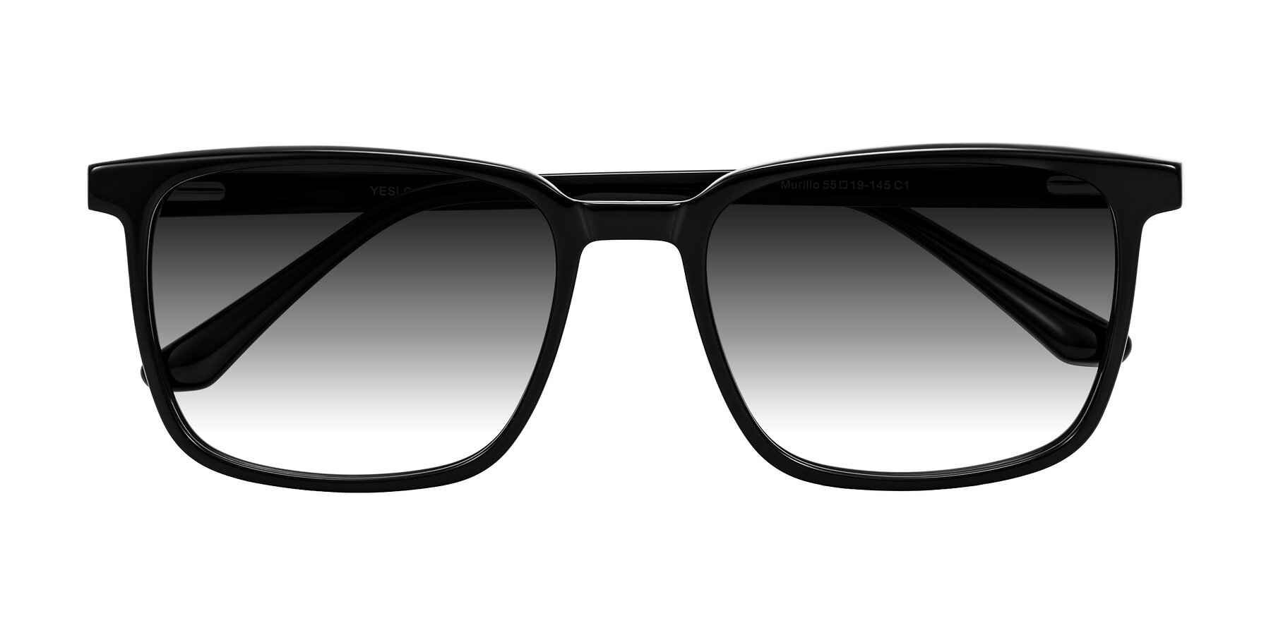 Folded Front of Murillo in Black with Gray Gradient Lenses