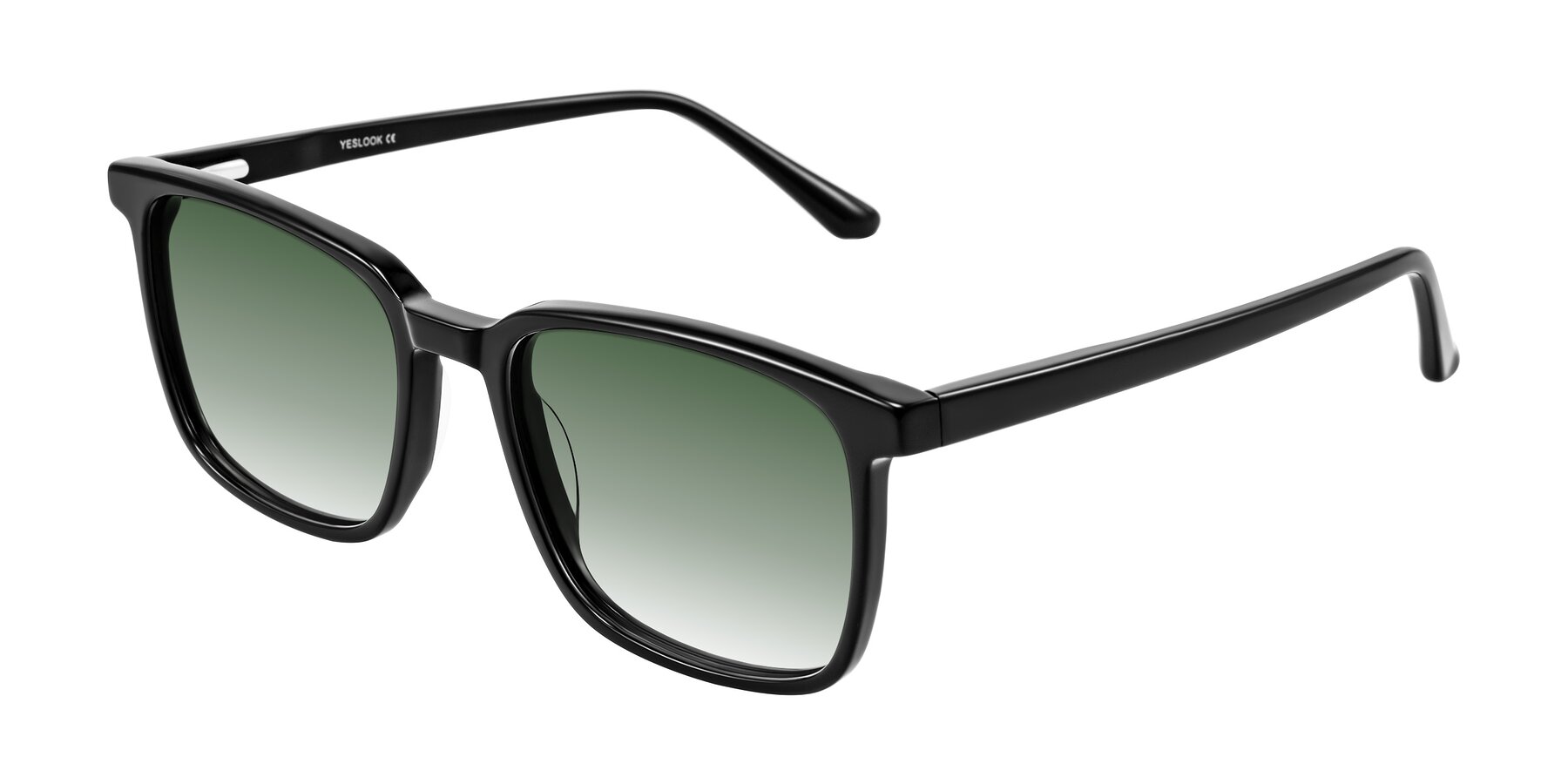 Angle of Murillo in Black with Green Gradient Lenses