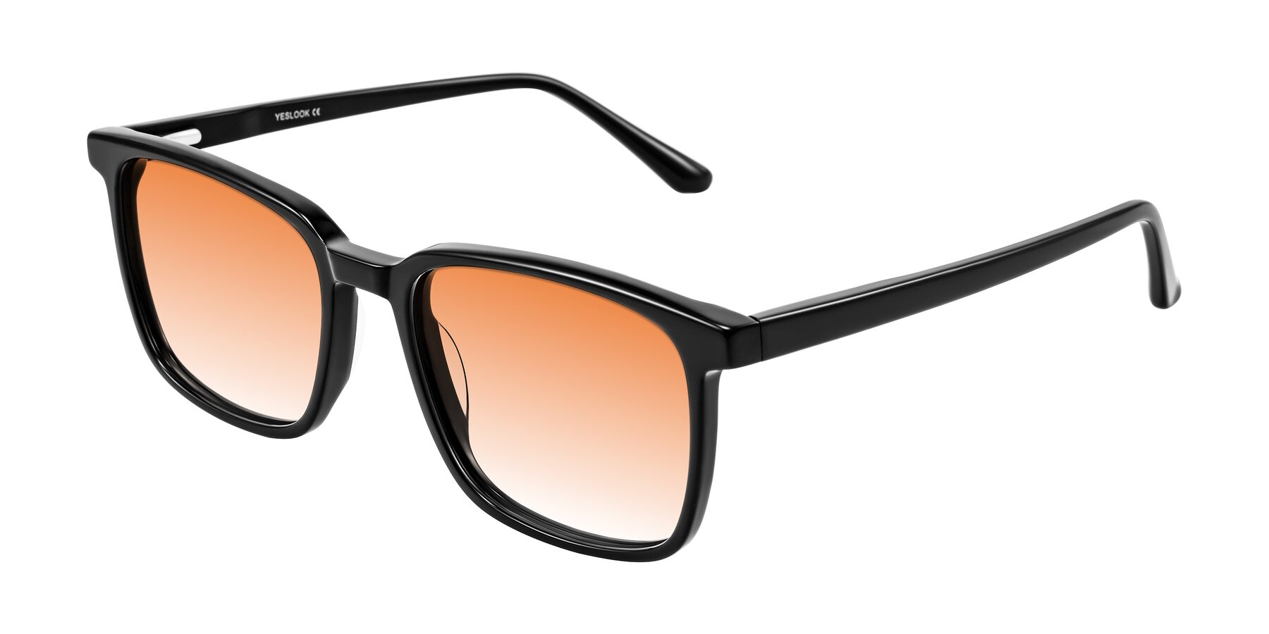 Angle of Murillo in Black with Orange Gradient Lenses