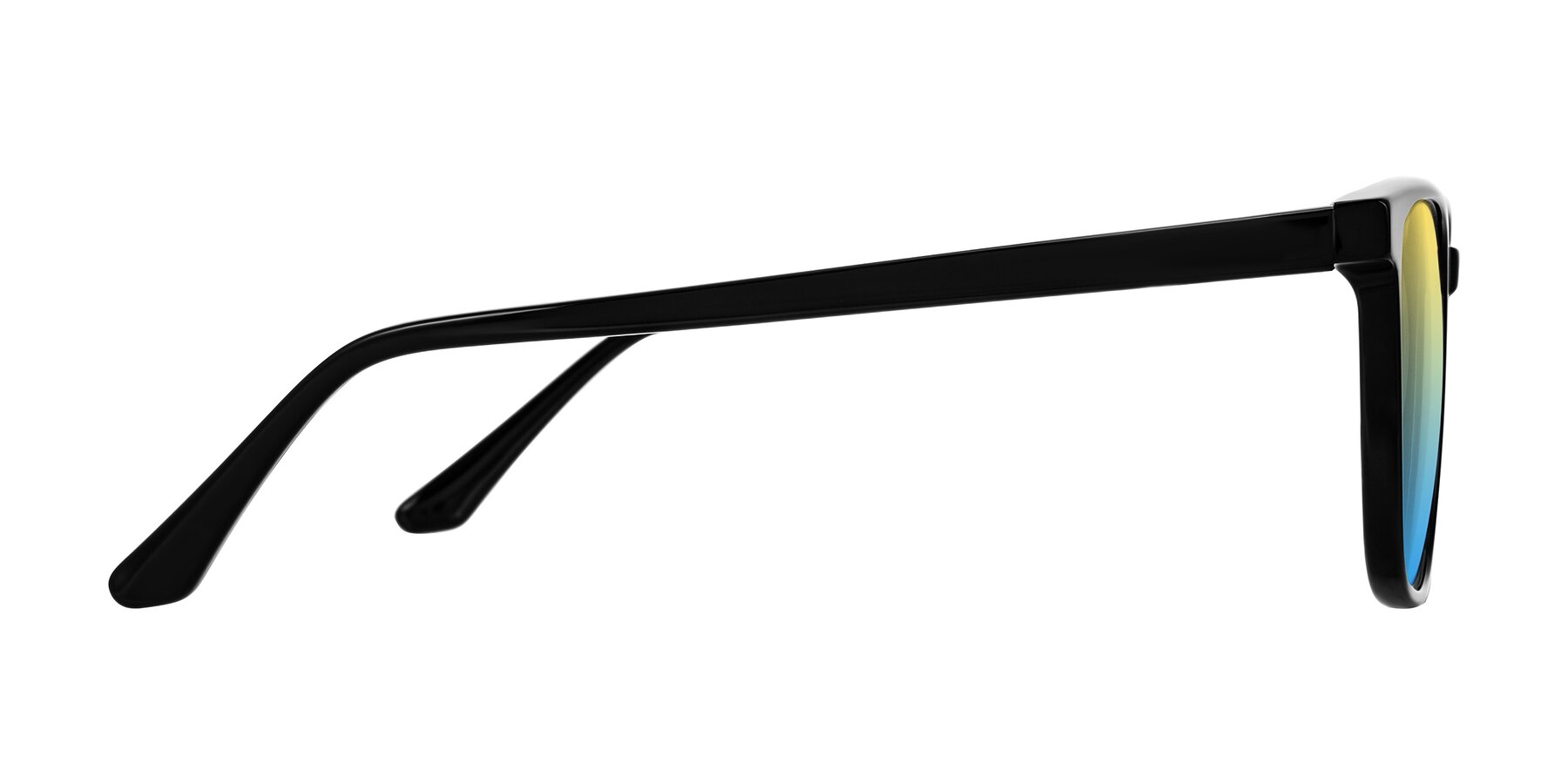 Side of Murillo in Black with Yellow / Blue Gradient Lenses