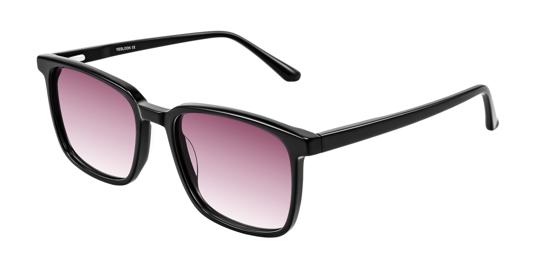 Angle of Murillo in Black with Wine Gradient Lenses