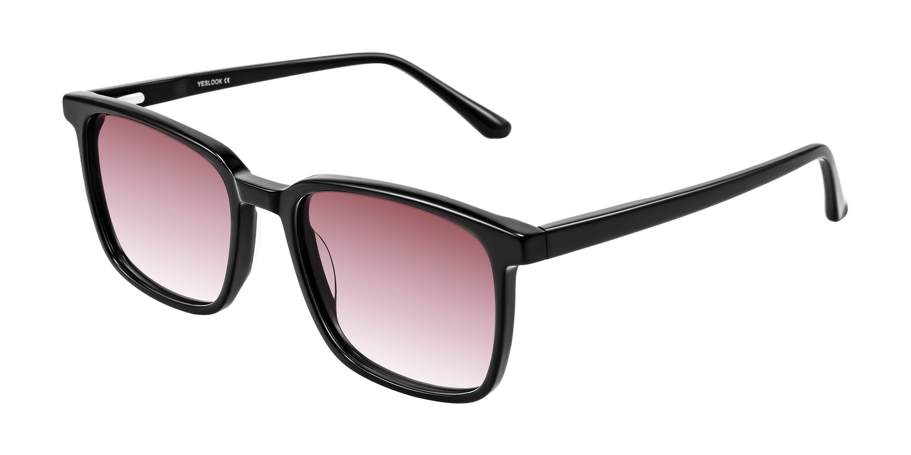 Angle of Murillo in Black with Garnet Gradient Lenses