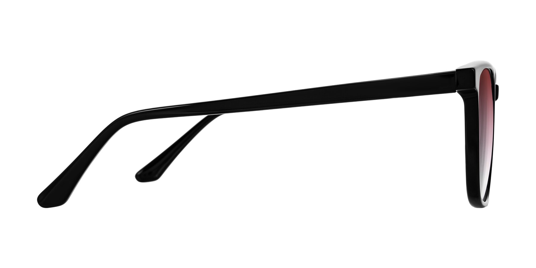 Side of Murillo in Black with Garnet Gradient Lenses