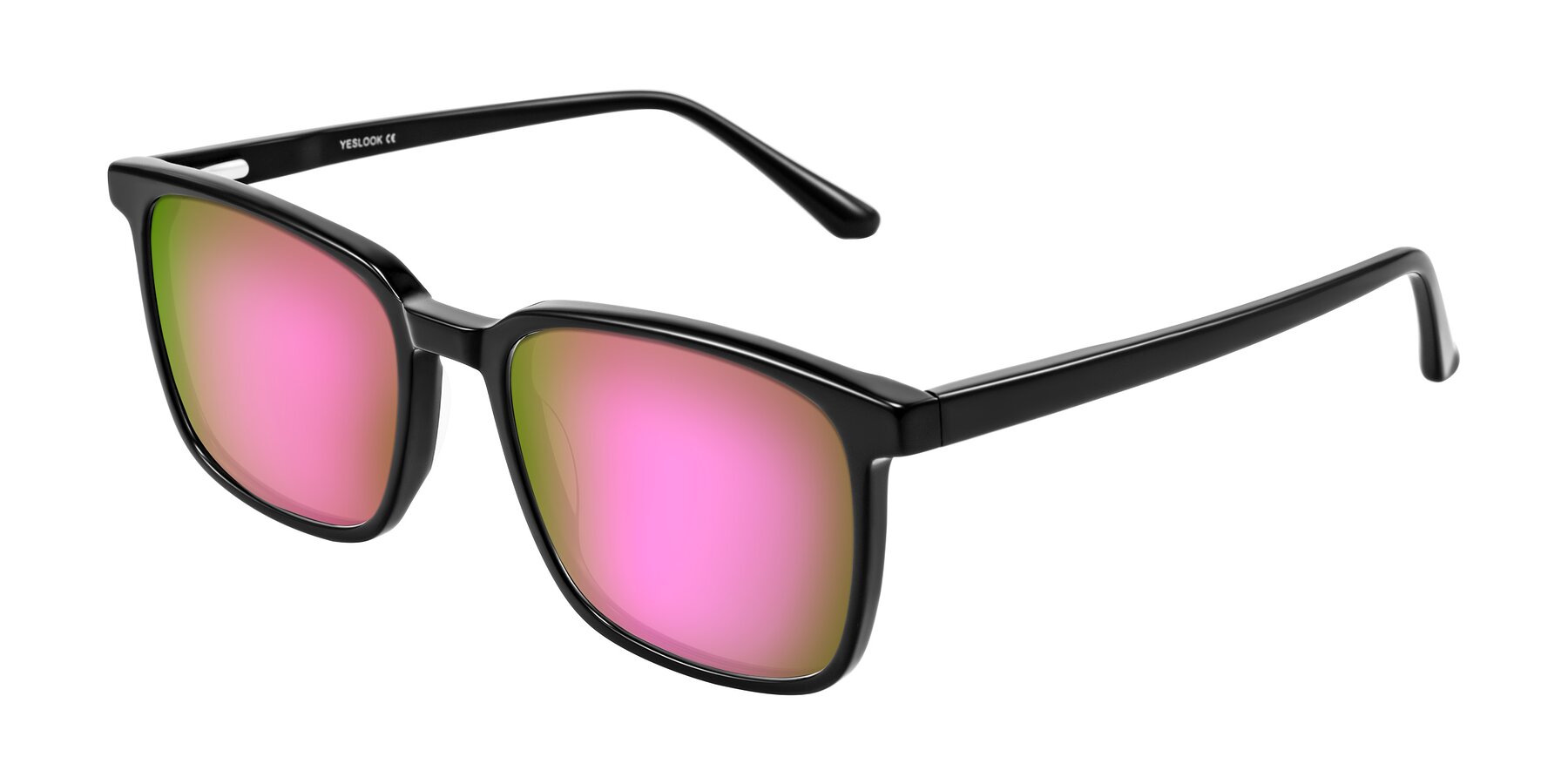 Angle of Murillo in Black with Pink Mirrored Lenses