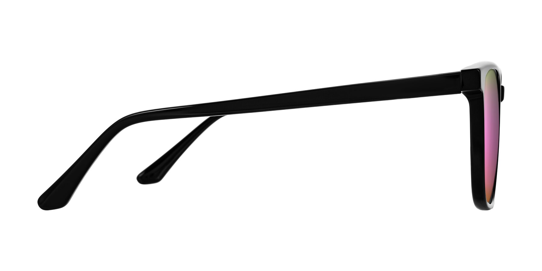 Side of Murillo in Black with Pink Mirrored Lenses