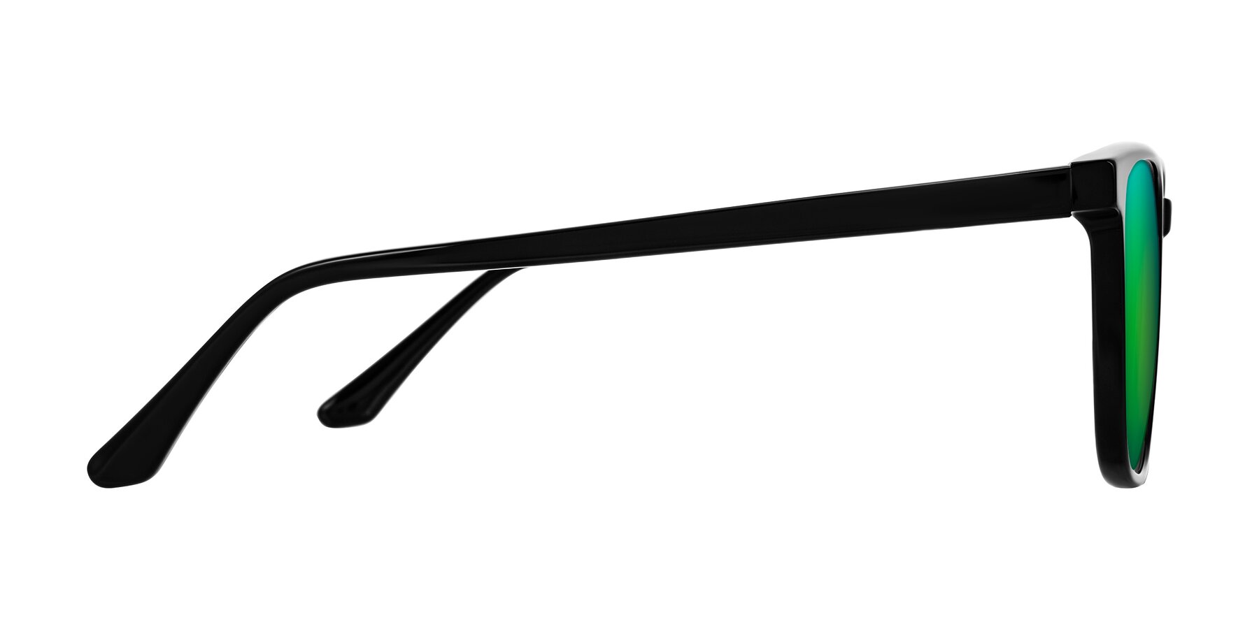 Side of Murillo in Black with Green Mirrored Lenses