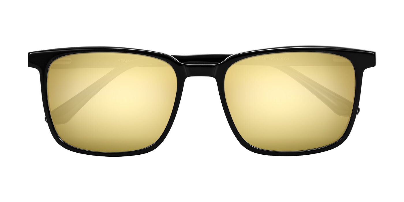 Murillo - Black Flash Mirrored Sunglasses