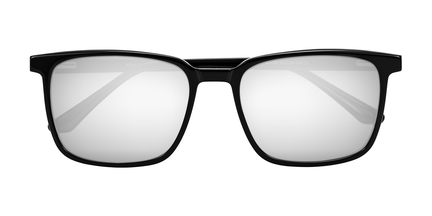 Murillo - Black Flash Mirrored Sunglasses