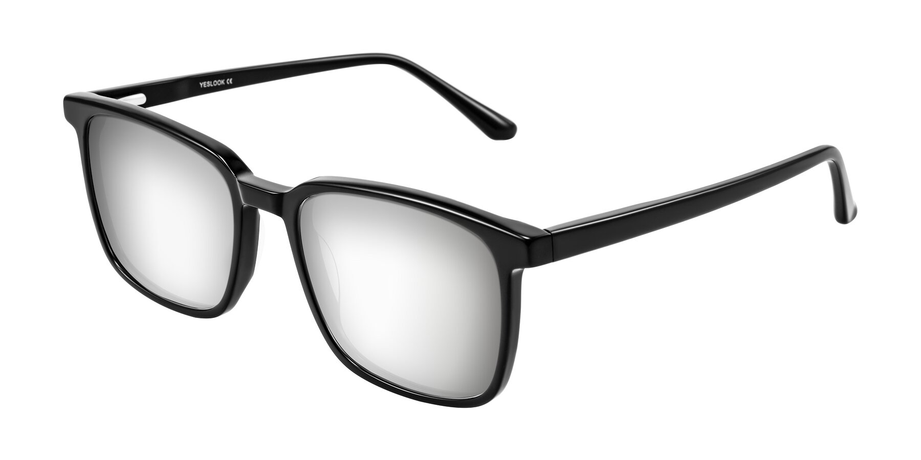 Angle of Murillo in Black with Silver Mirrored Lenses