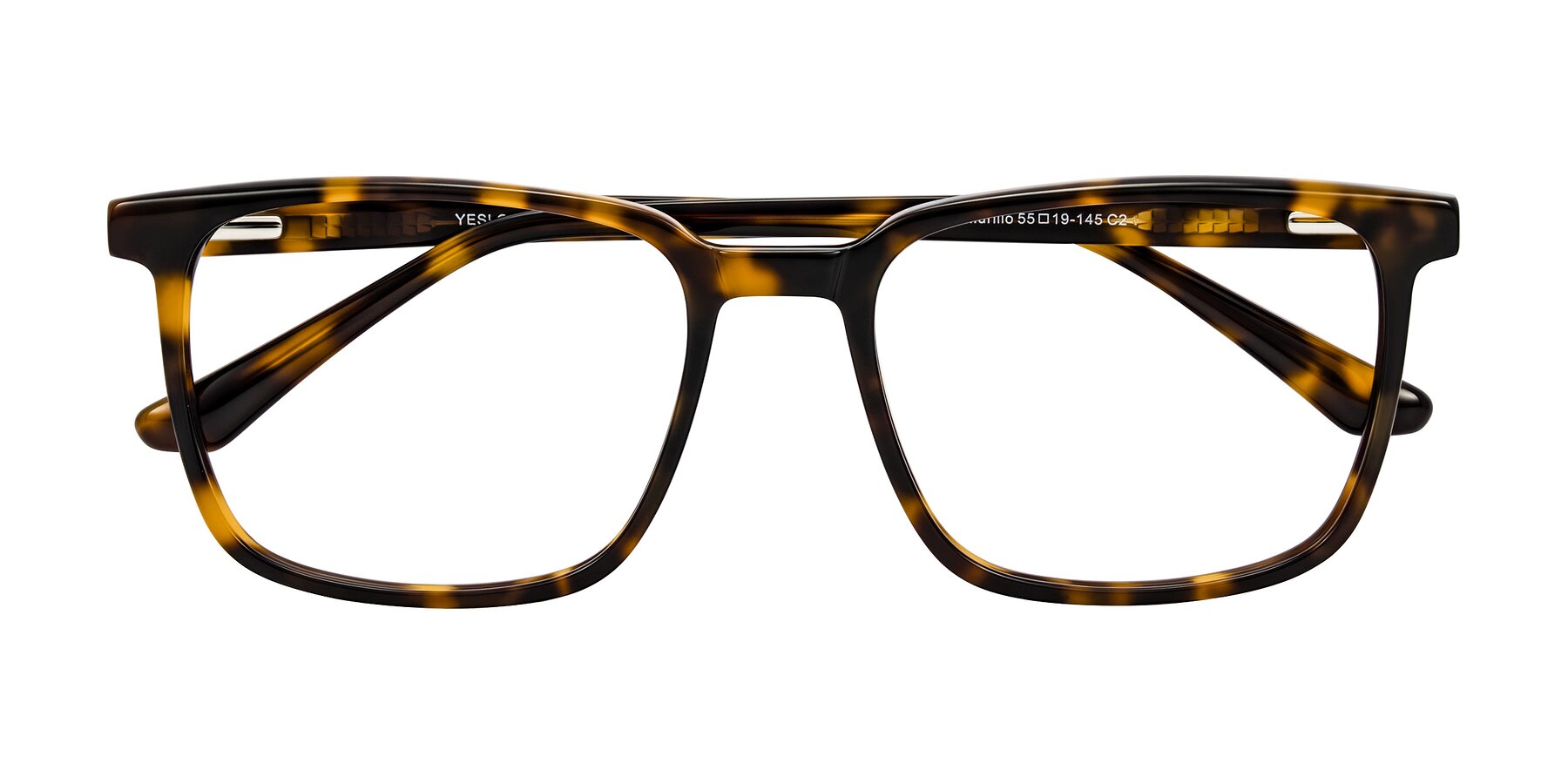 Folded Front of Murillo in Tortoise with Clear Eyeglass Lenses