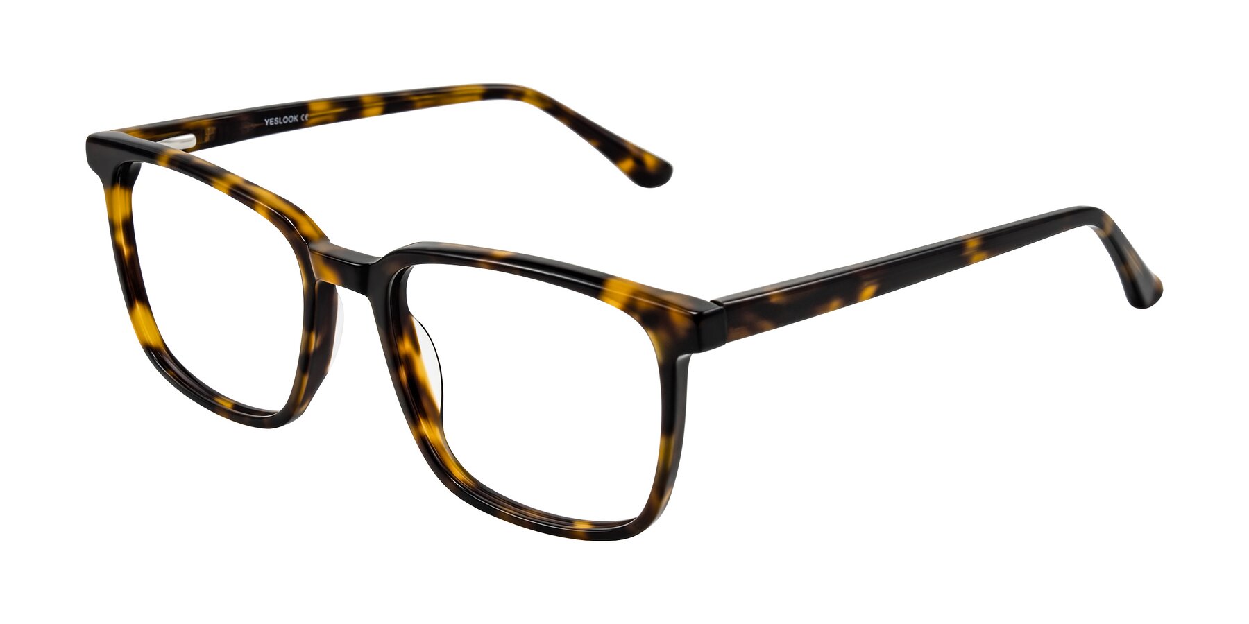 Angle of Murillo in Tortoise with Clear Eyeglass Lenses
