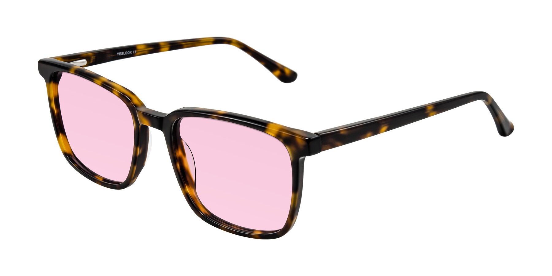 Angle of Murillo in Tortoise with Light Pink Tinted Lenses