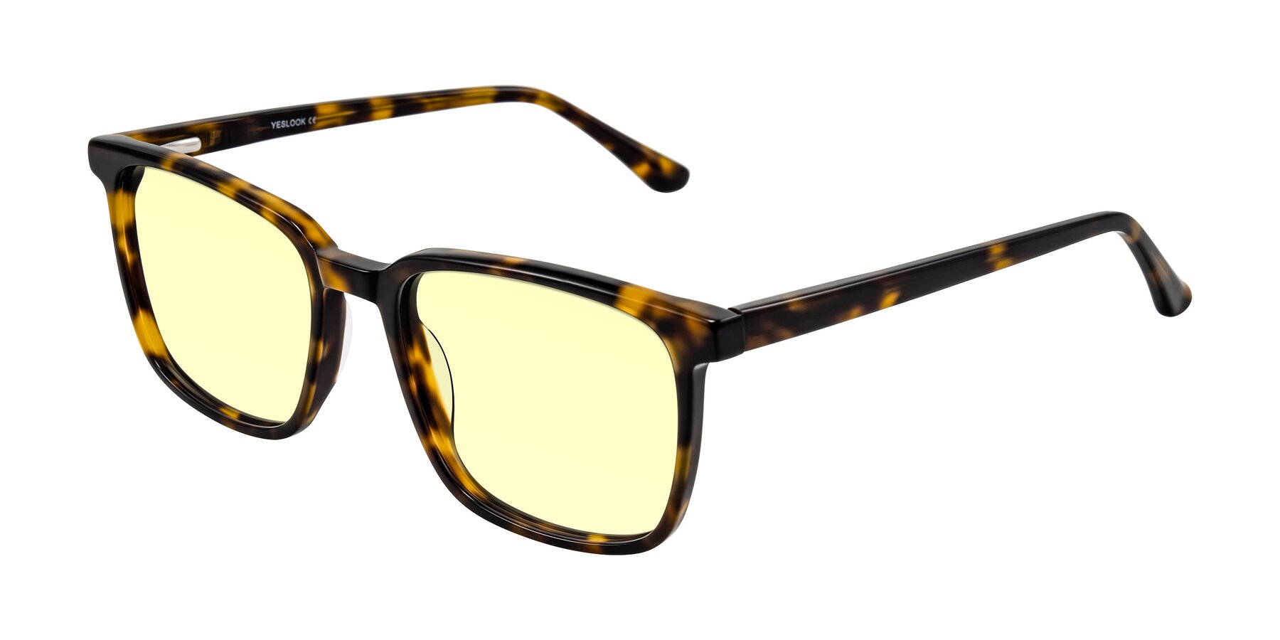 Angle of Murillo in Tortoise with Light Yellow Tinted Lenses