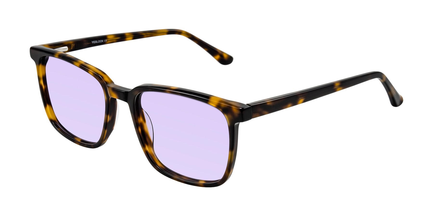 Angle of Murillo in Tortoise with Light Purple Tinted Lenses